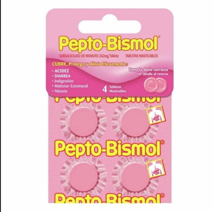 4 Tabletas de Pepto-Bismol