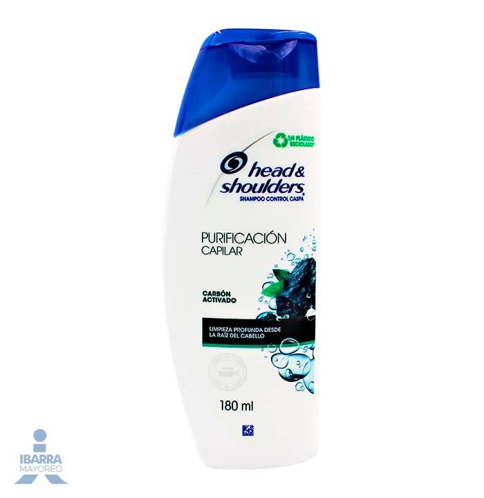 Shampoo Head y Shoulders Control Caspa Carbón Activado