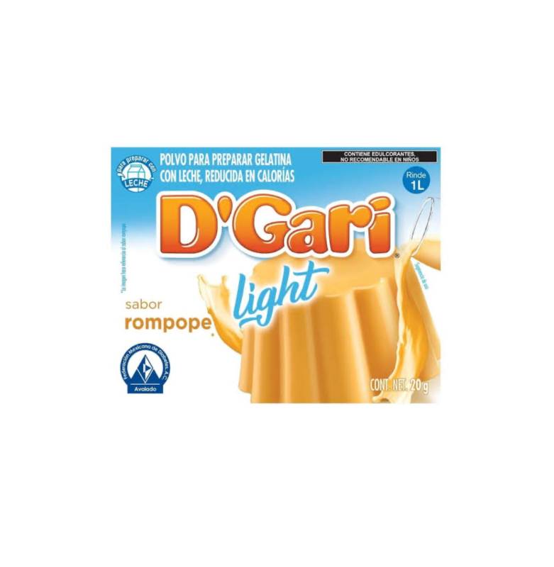 Gelatina de Leche  D'Gari Sabor Rompope Light
