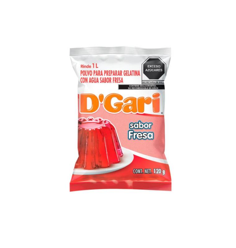 Gelatina de Agua D'Gari Sabor Fresa
