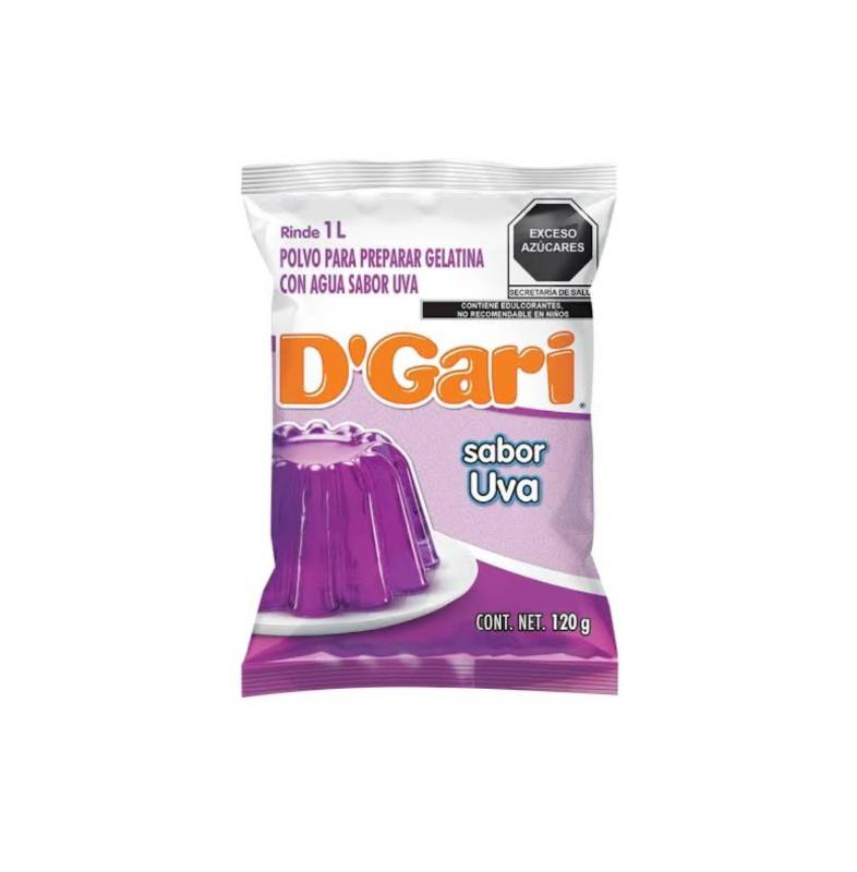 Gelatina de Agua D'Gari Sabor Uva