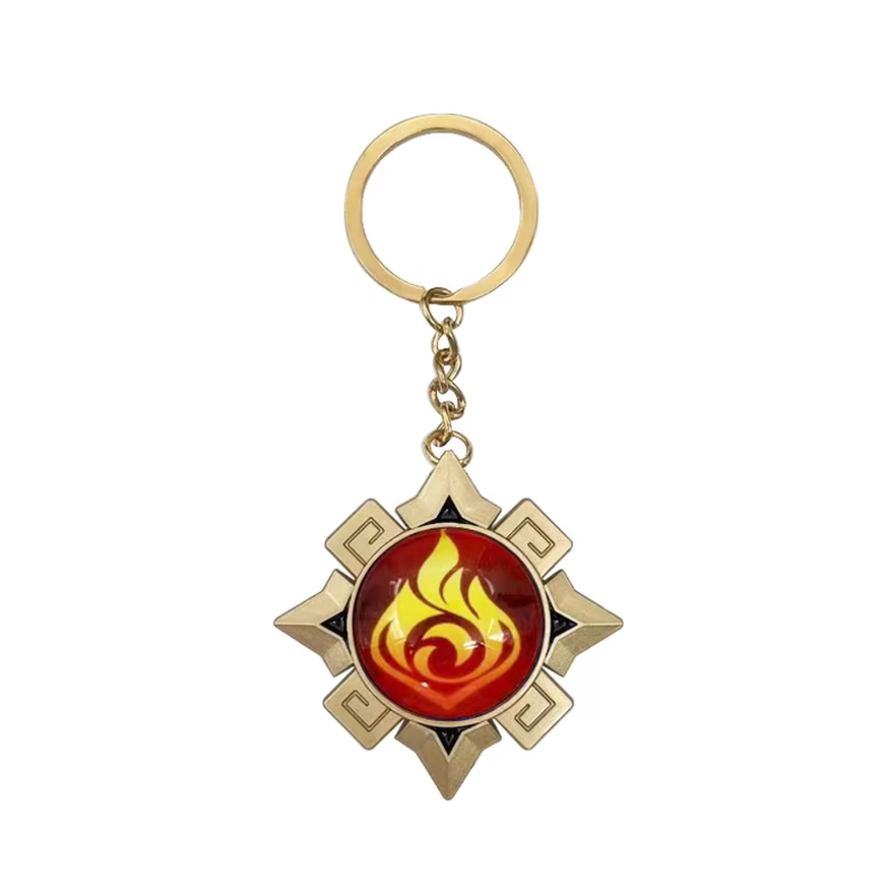 Llavero Genshin Impact - Vision Pyro De Natlan