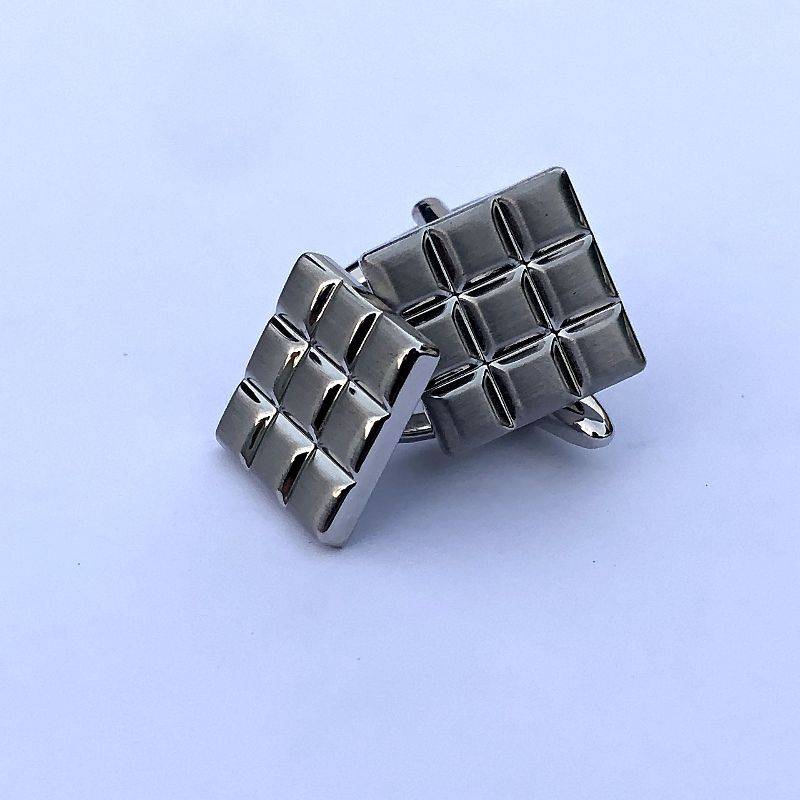 Cubic Textured Cufflinks