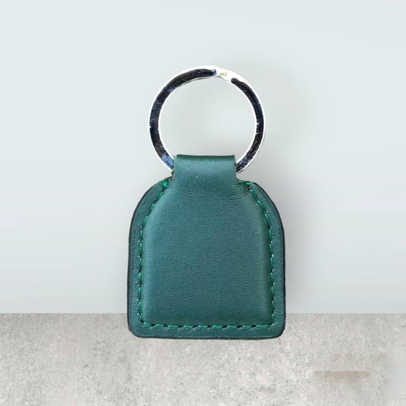 Green Leather Key Chain