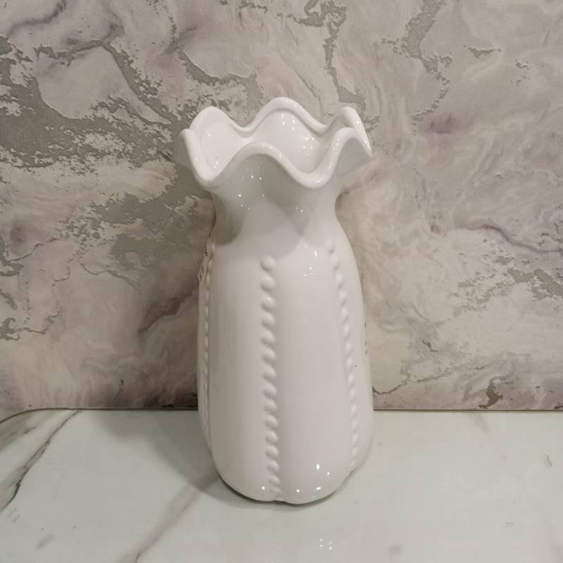 (TPM-450) White Vase 8 Size- L