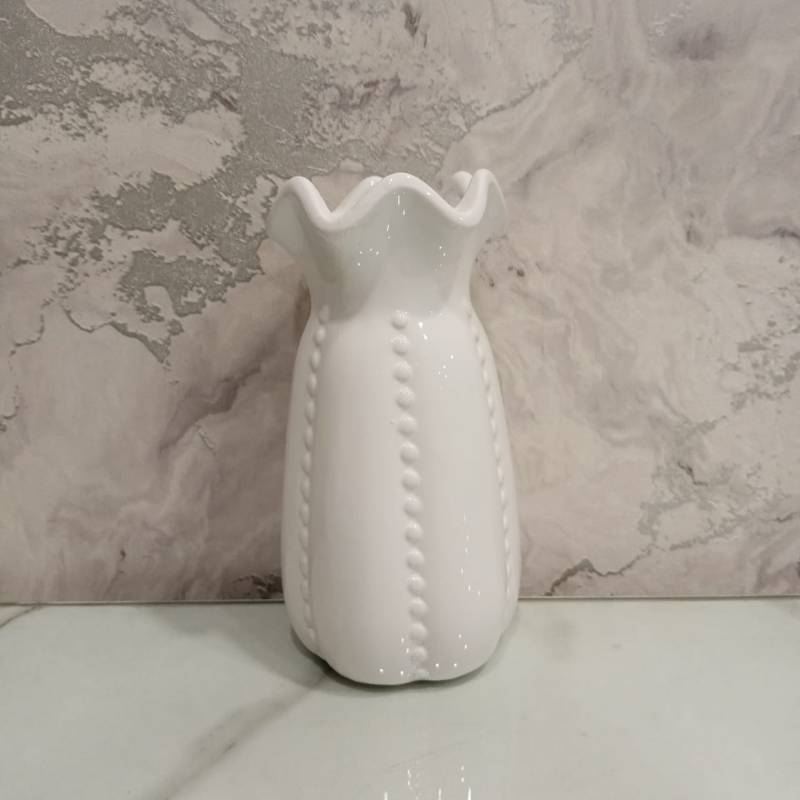 (TPM-448) White Vase 8 Size- S