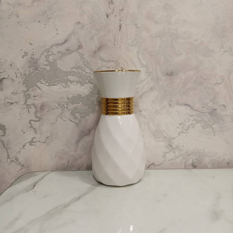 (TPM-432) White Vase 2 Size- L