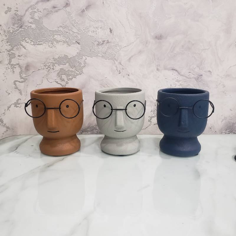 (TPM-089) Glasses Vase (Gr+O+B) S