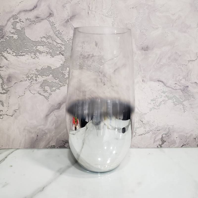 (TPM-058) Silver White Vase