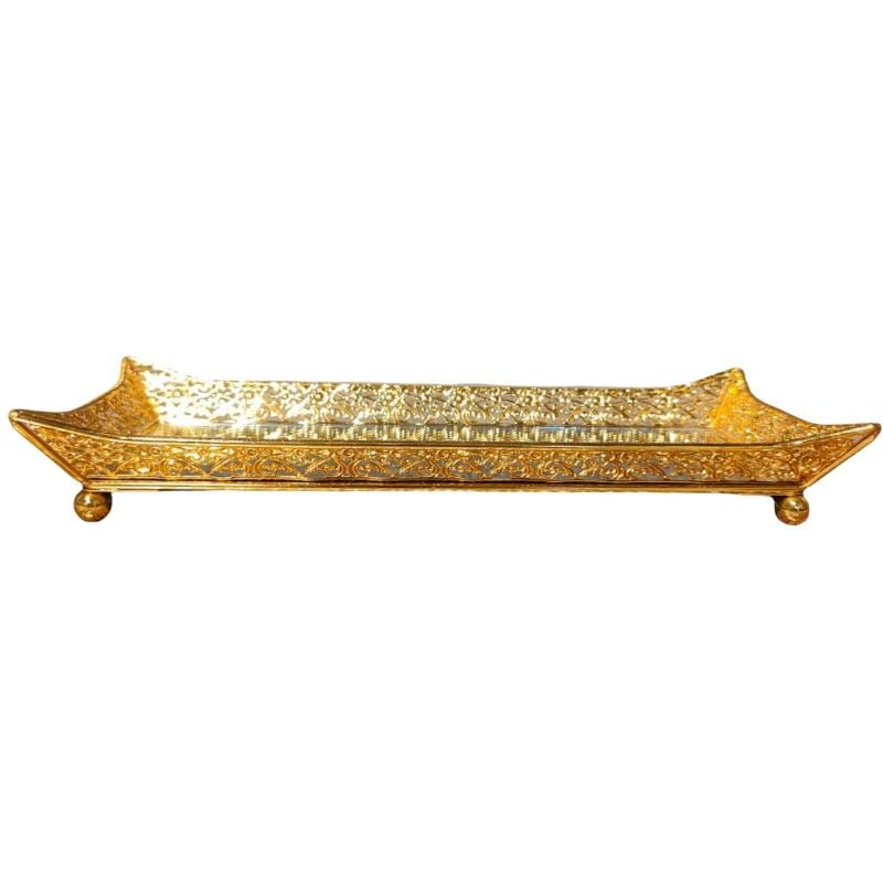 (TPM-1601) Gold Color Long Mirror Tray M