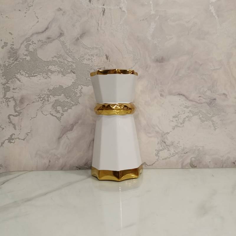 (TPM-434) White Vase 3 Size- M
