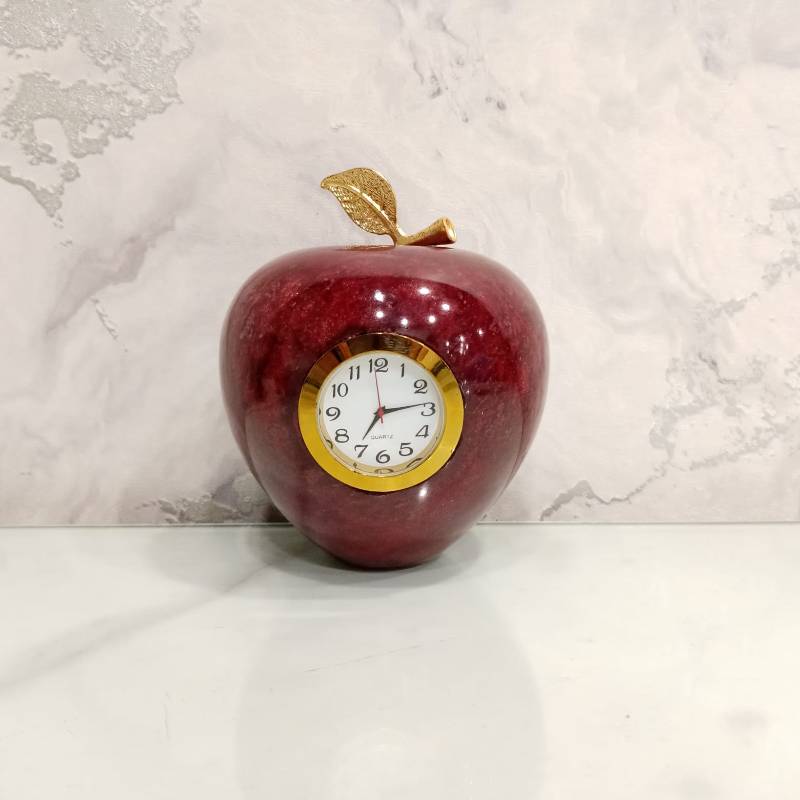 (TPM-417) Marble Apple Clock -L Size