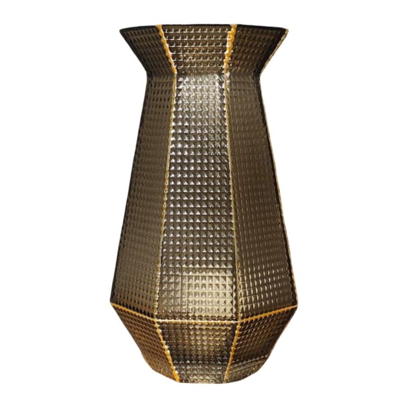 (TPM-1627) White & Gray Vase S 16-7.