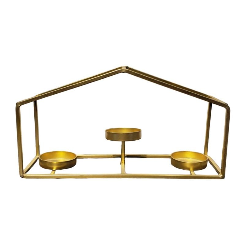 (TPM-125) 3 Steps Golden Candle Stand