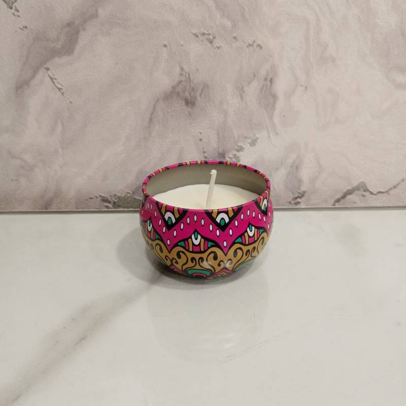 (TPM-568) Turkish Metal Box Candle