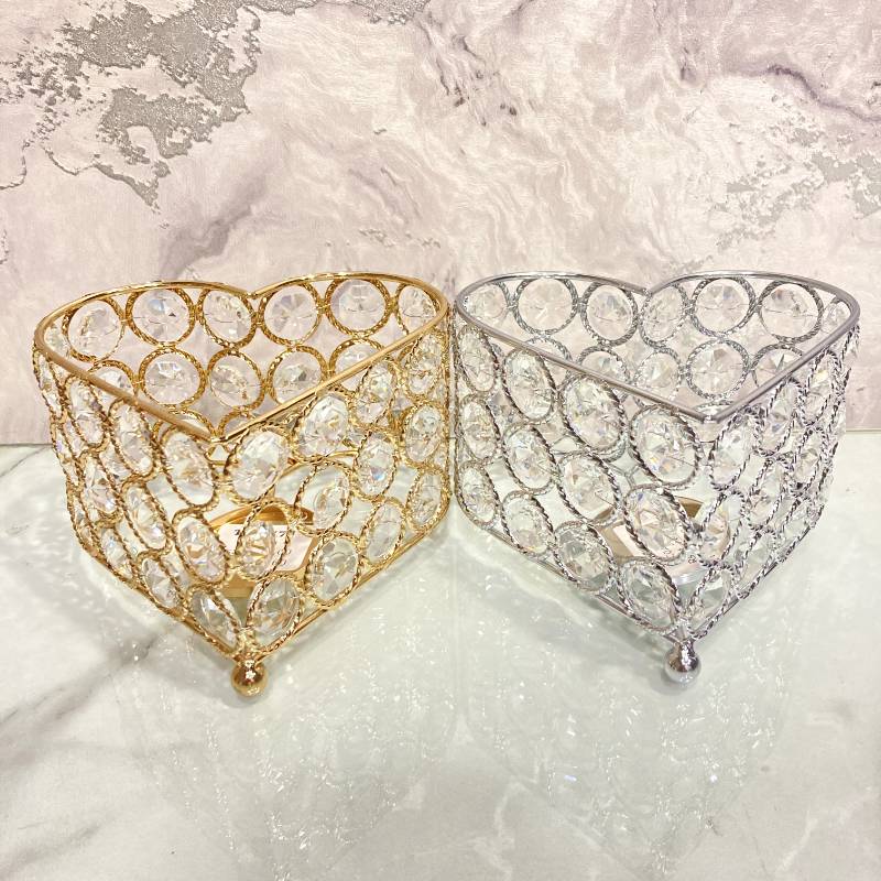 (TPM-178) Crystal Candle Stand Heart