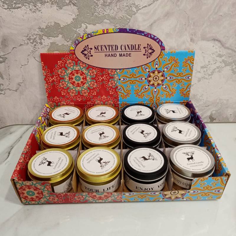 (TPM-569) Turkish Metal Box Candle
