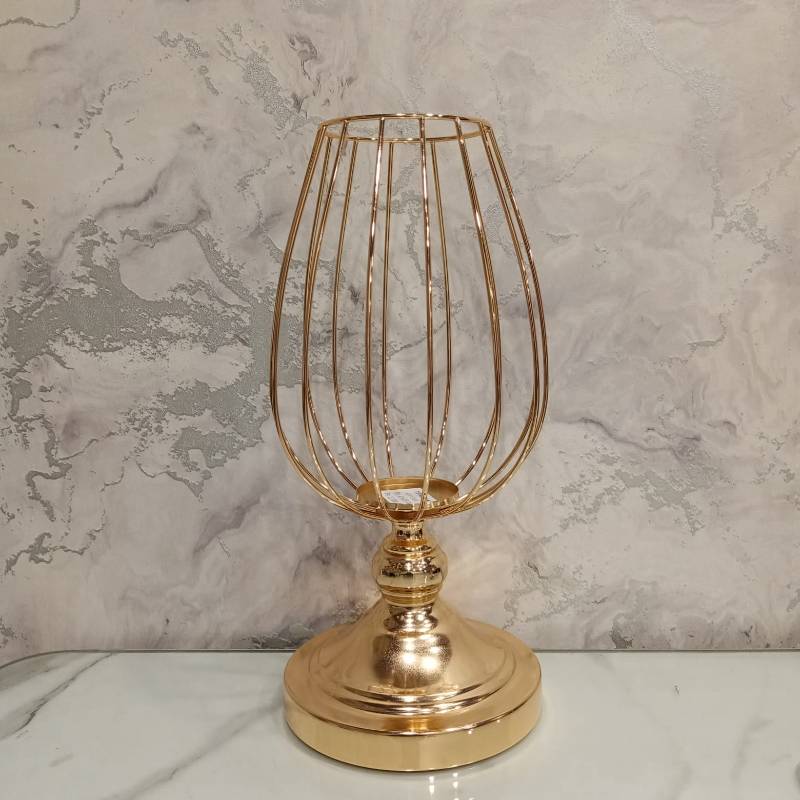 (TPM-528) Tan Oval Candle Stand