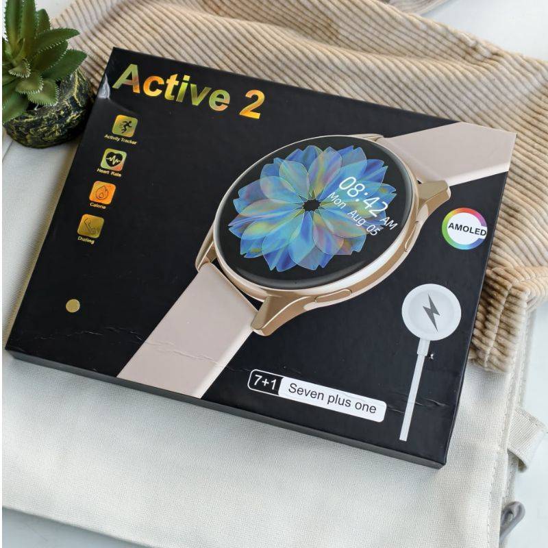 1st Time Active 2 Smart Watch with 7 Strap, ACTIVE 2 WIRELESS CHARGING 7in1