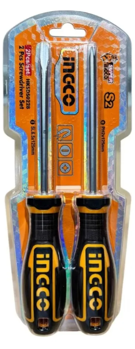 Juego Destornilladores x 2 Pcs (Ph2+Sl6.5) Super Ingco - HKSDS0228