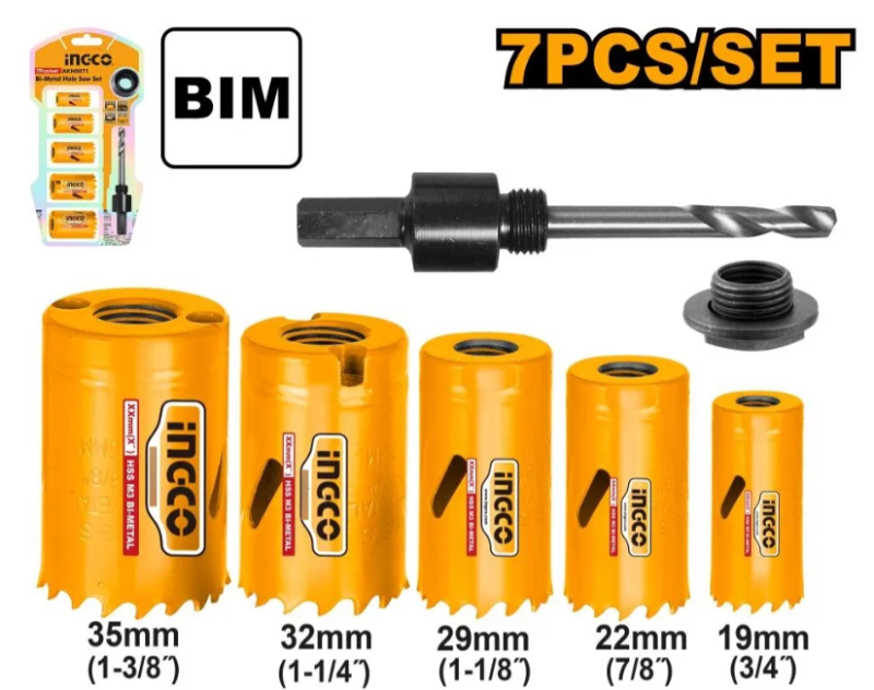 Set Sierra Copa Bimetalica Super Ingco - 7Pcs - AKH0071