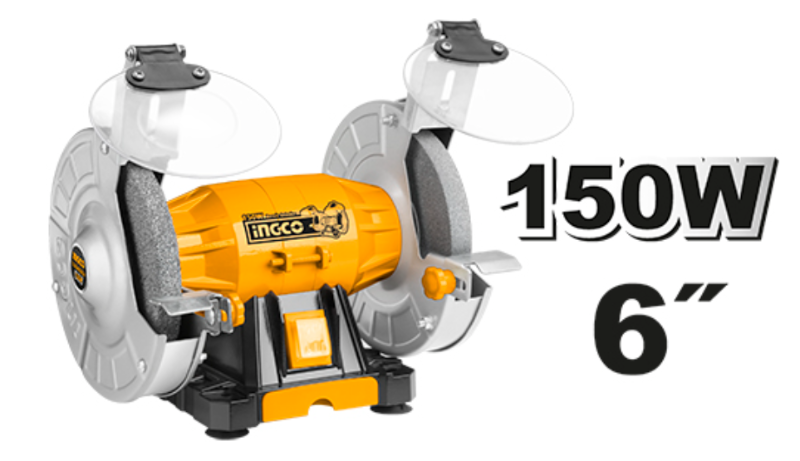 Amoladora De Banco 150W 150Mm(6") Super Ingco 220/240V - Bg61502-4