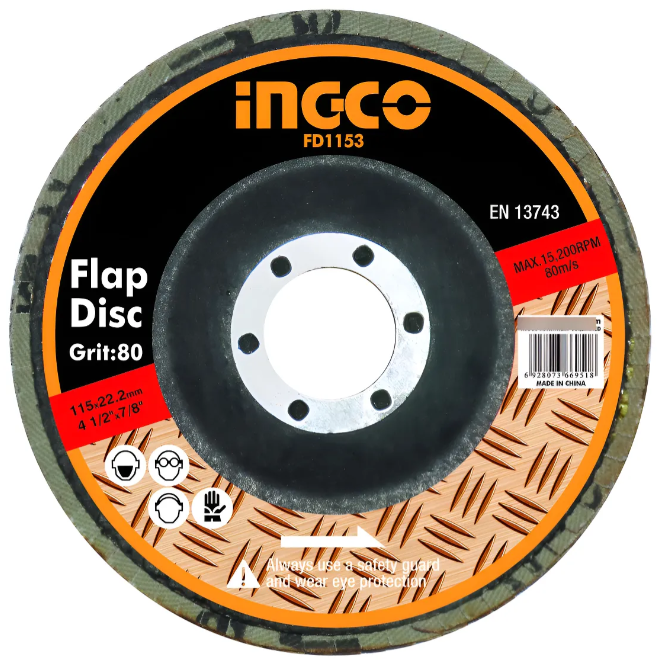 Disco Flap Oxido Aluminio 115x22.2mm G80 Super Ingco - Fd1153