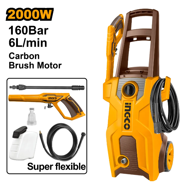 Hidrolavadora Super Ingco 6,0L/Min - 20000W 220-240V C/Cable C/Carton - Hpwr20018-4