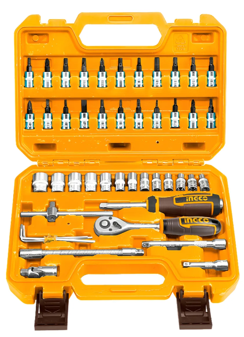 Set Herramineta Tubo 1/4" X 46 Pzs - Industrial - Super Ingco - Hkts14462