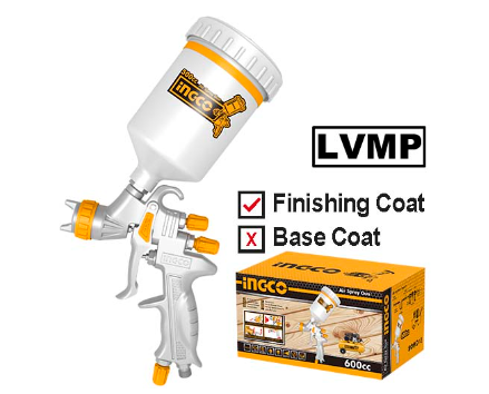 Pistola Pintar Super Ingco LVMP - Gravedad Tacho Plastico 600Cc - Asg1065 IG-ASG1065