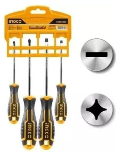 Set Destornillador 4 Pcs Super Ingco - Hksds0428