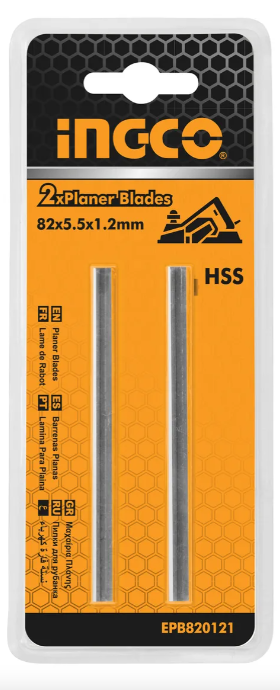 Cuchilla Cepilladora Repuesto Super Ingco - HSS 82x5.5x1.2 - Set X2 Industrial - Epb820121