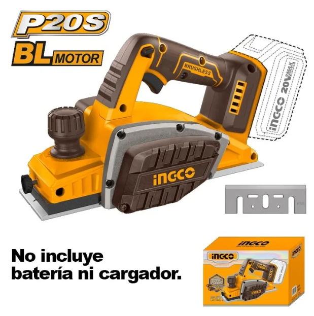 Cepilladora Electrica Super Ingco - P20S 14000Rpm Brushless S/Bateria C/Carton - Crli20401