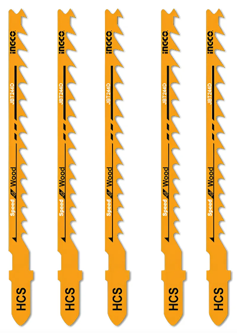 Hoja Sierra Para Caladora Super Ingco - Blisterx5 74Mm 6Tpi Madera Blanda - Jbt244D