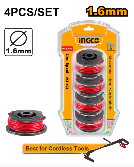 Carretel Con Tanza Para Bordeadora - Set x 4 Pcs C/Blister - Als1602