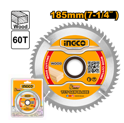 Disco Sierra Diente Widia Super Ingco - 185mm(7 1/4") 60 Dientes - TSB118513