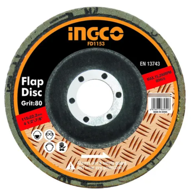 Disco Flap Zirconio 115x22.2mm G40 Super Ingco - FDZ1151