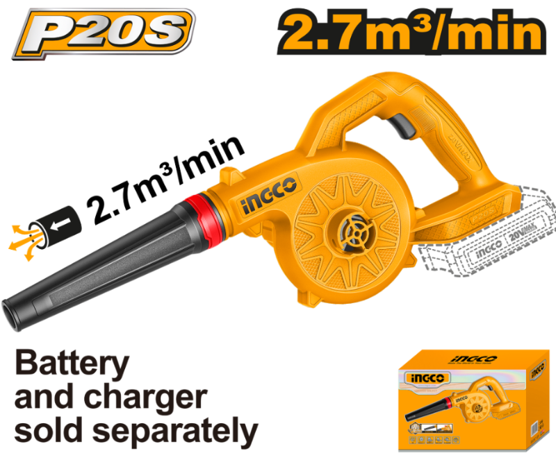 Sopladora Super Ingco - P20S 2.7M3/Min S/Bateria C/Carton - CABLI2078