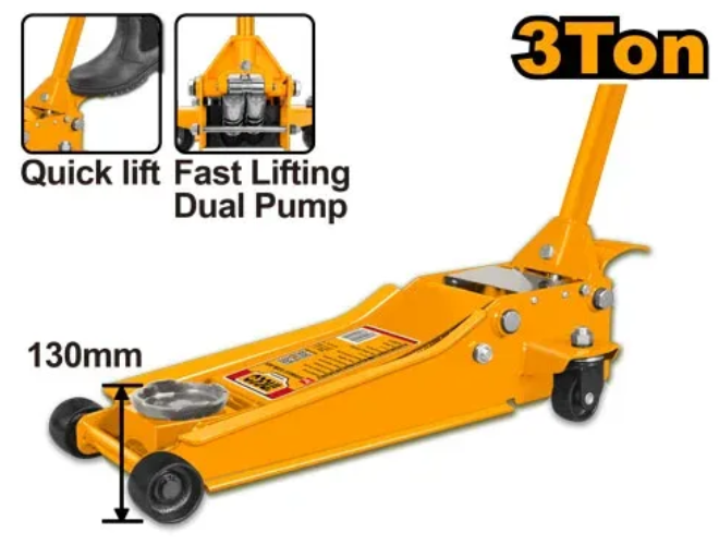 Gato Hidráulico Tipo Carro 3Ton Ingco - HFJ313