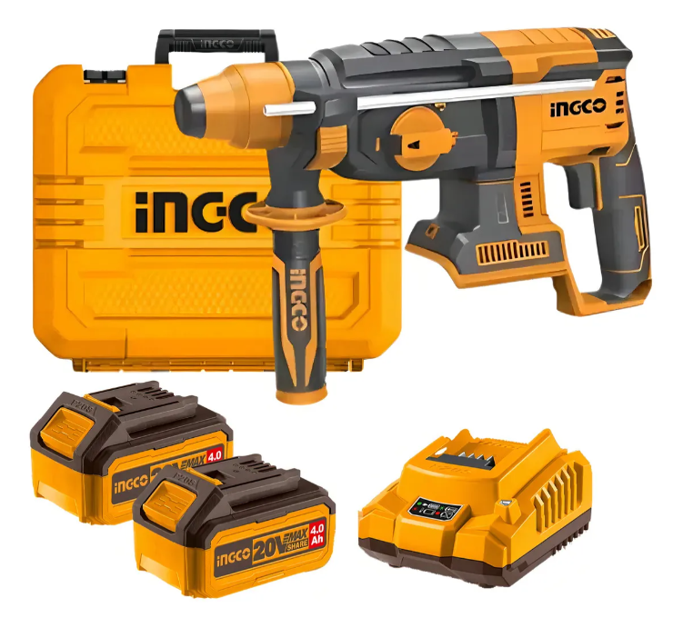 Rotomartillo Super Ingco - P20S 26Mm Brushless 2.5J C/X2Bateria 4.0Ah C/Cargador C/Maletin C/Accs- Crhli202287-4