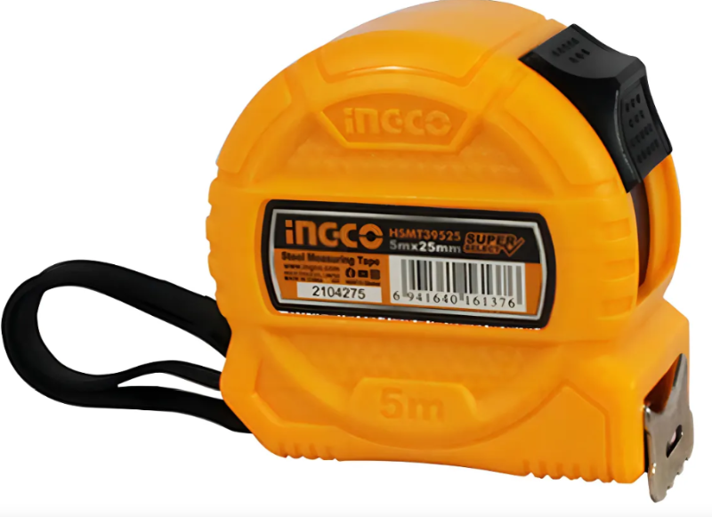 Cinta Metrica Super Ingco - 5Mx25Mm - ABS Metrica-Pulgada - Hsmt39525