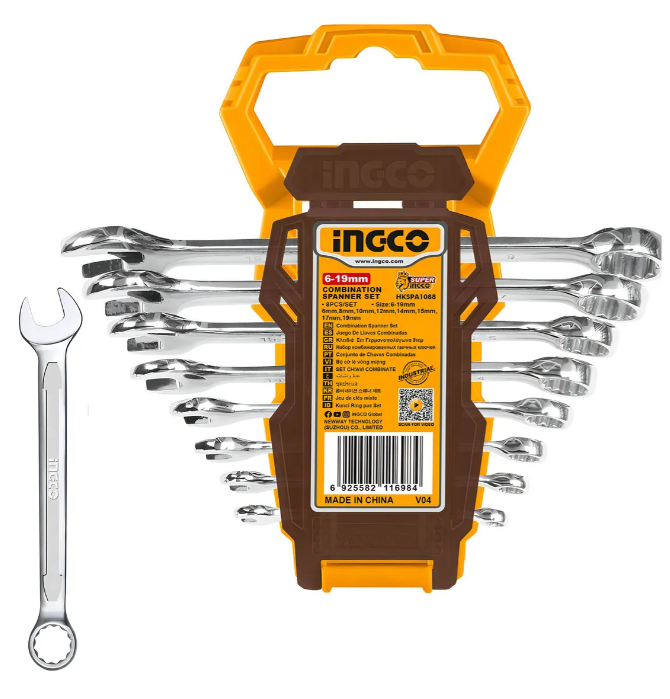 Set Llave Combinada 8 Pcs - 6-19mm - HKSPA1088-I