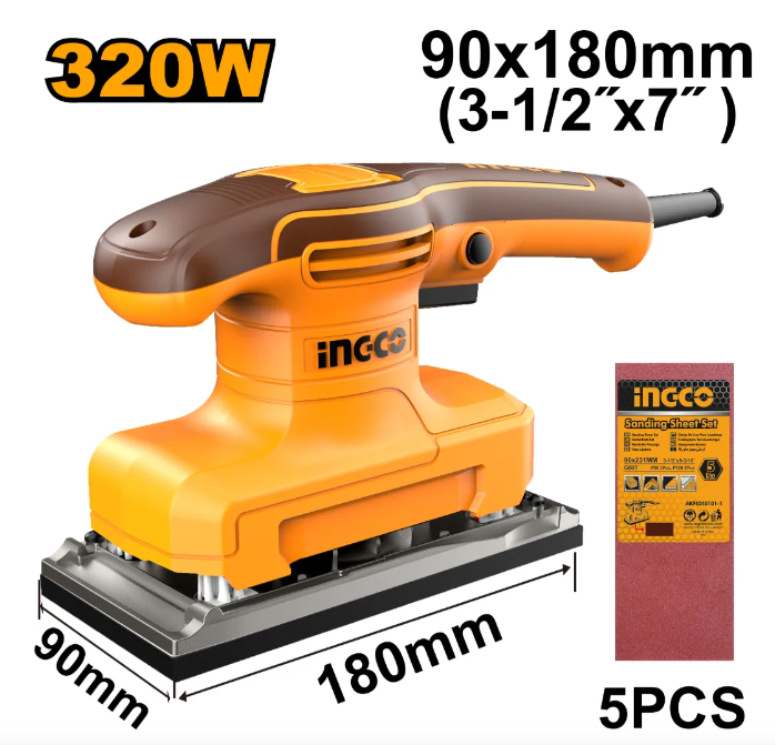 Lijadora Orbital Super Ingco 90X180Mm - 240W 220-240V C/Cable C/Carton - Fs3216-4
