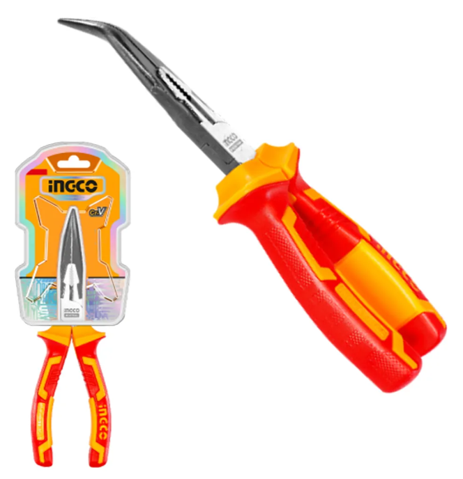 Pinza Punta Curva Dielectrico 200Mm(8") - Industrial - Hibnp28208