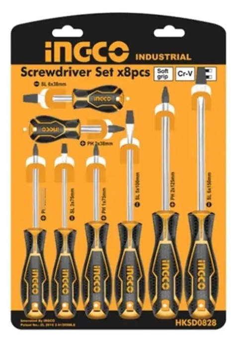 Set Destornillador 8 Pcs Super Ingco - Hksds0828