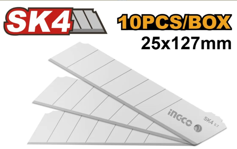 Repuesto Cutter Ingco - Hoja 25x127 mm (x10 und) - Industrial - Hknsb2501