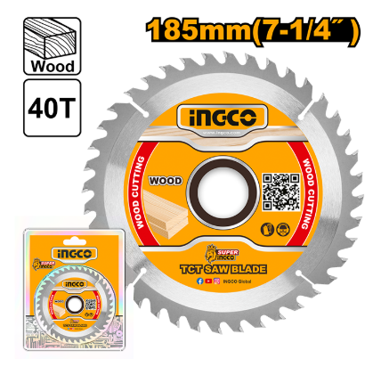 Disco Sierra Diente Widia Super Ingco - 185mm(7 1/4") 40 Dientes - TSB118515