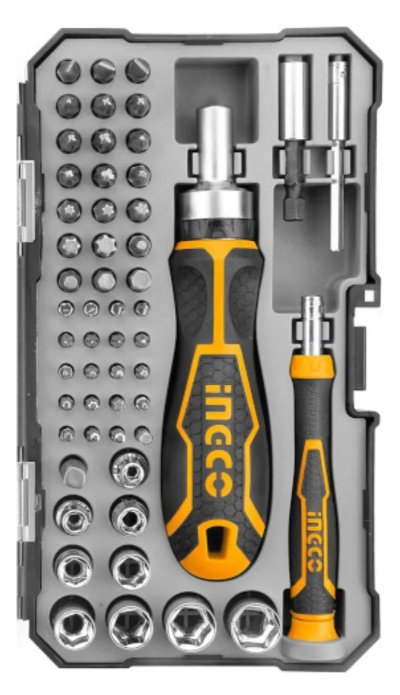 Set Destornilladores y Puntas 55 Pcs - Super Ingco - Hksdb0558