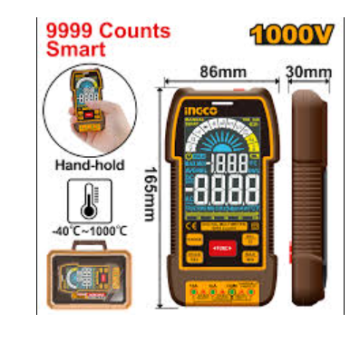 Tester Digital Multimetro DC/AC Super Ingco - 1000V - Dm110004