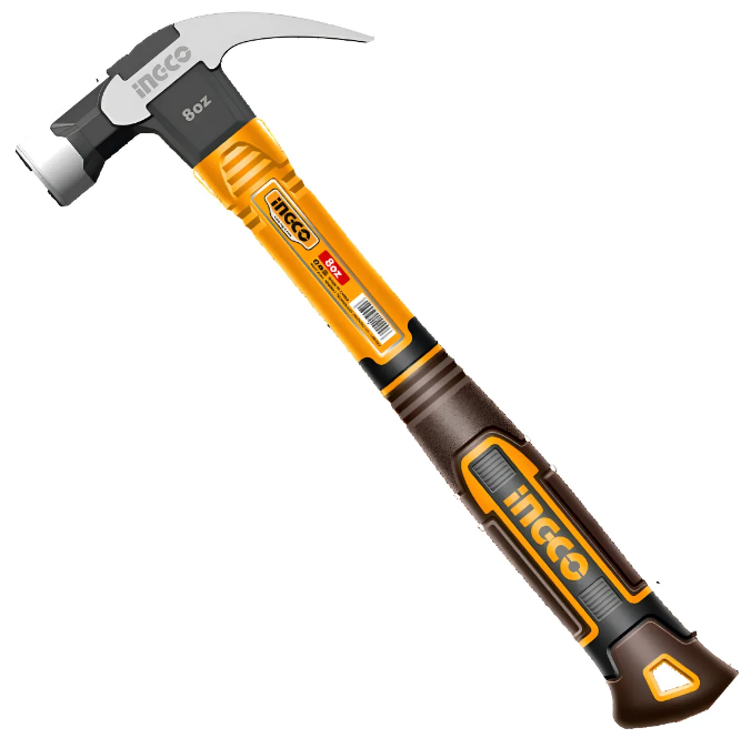 Martillo Galponero Super Ingco - Magnetico 08Oz- 220G M/Fibra - Hch81008